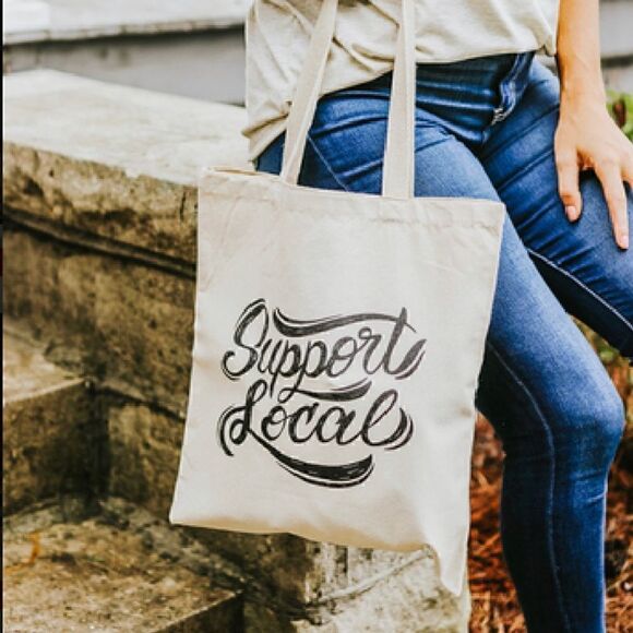 Last One! NWT Support Local Market Tote Bag - Picture 1 of 2